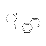 structure of CAS# 946726-09-6, 3-(2-Naphthyloxy)piperidine;2-morpholino-5-(trifluoromethyl)aniline;2-Naphthyl 3-piperidinyl ether;3-(naphthalen-2-yloxy)piperidine