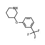 结构式 CAS# 946759-18-8, 3-[3-(三氟甲基)苯氧基]哌啶