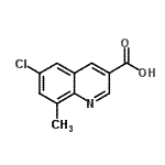 结构式 CAS# 948289-56-3, 6-氯-8-甲基-3-喹啉羧酸