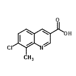结构式 CAS# 948290-52-6, 7-氯-8-甲基-3-喹啉羧酸