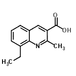 结构式 CAS# 948291-31-4, 8-乙基-2-甲基-3-喹啉羧酸