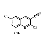 structure of CAS# 948291-60-9, 2,6-Dichloro-8-methyl-3-quinolinecarbonitrile