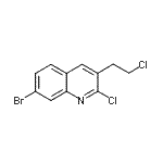 结构式 CAS# 948294-53-9, 7-溴-2-氯-3-(2-氯乙基)喹啉