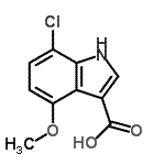 CAS#: 948581-69-9， 7-Chloro-4-methoxy-1H-indole-3-carboxylic acid