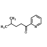 结构式 CAS# 95188-18-4, 4-甲基-1-(2-吡啶基)-1-戊酮