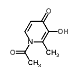 CAS#: 95215-49-9， 1-Acetyl-3-hydroxy-2-methyl-4(1H)-pyridinone