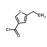 structure of CAS# 95330-74-8, 5-Ethyl-3-thiophenecarbonyl chloride;MFCD12197870