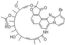 CAS#: 95360-35-3， 4-Deoxy-3'-Bromopyrido[1',2'-1,2]Imidazo[5,4-c]Rifamycin S