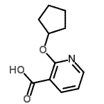 CAS#: 953732-05-3， 2-(Cyclopentyloxy)nicotinic acid