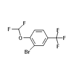 structure of CAS# 954236-03-4, 2-Bromo-1-(difluoromethoxy)-4-(trifluoromethyl)benzene;2-Bromo-1-(difluoromethoxy)-4-(trifluoromethyl)benzene;2-Bromo-1-difluoromethoxy-4-trifluoromethyl-benzene;MFCD11036074