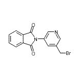 结构式 CAS# 954240-66-5, 2-[5-(溴甲基)-3-吡啶基]-1H-异吲哚-1,3(2H)-二酮