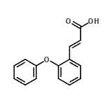 structure of CAS# 95433-16-2, (2E)-3-(2-Phenoxyphenyl)acrylic acid;(2E)-3-(2-phenoxyphenyl)prop-2-enoic acid;(E)-3-(2-phenoxyphenyl)-2-propenoic acid;3-(2-Phenoxyphenyl)acrylic acid