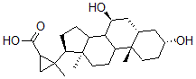 CAS#: 95498-96-7， 3,7-Dihydroxy-20,22-Methylenecholan-23-Oic Acid