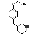 结构式 CAS# 955315-04-5, 3-(4-乙氧基苄基)哌啶