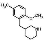CAS#: 955315-16-9， 3-(2-Methoxy-5-methylbenzyl)piperidine