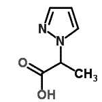 structure of CAS# 956722-93-3, 2-(1H-Pyrazol-1-yl)propanoic acid;2-(1H-pyrazol-1-yl)propanoic acid;2-(1H-pyrazol-1-yl)propanoicacid;2-Pyrazol-1-ylpropanoic acid