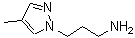 结构式 CAS# 956758-69-3, 3-(4-甲基-1H-吡唑-1-基)-1-丙胺