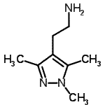 structure of CAS# 956950-95-1, 2-(1,3,5-Trimethyl-1H-pyrazol-4-yl)ethanamine;[2-(1,3,5-trimethyl-1H-pyrazol-4-yl)ethyl]amine;2-(1,3,5-trimethyl-1H-pyrazol-4-yl)ethanamine;2-(1,3,5-Trimethyl-1H-pyrazol-4-yl)-ethylamine
