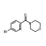 structure of CAS# 957063-06-8, (5-Bromo-2-pyridinyl)(4-morpholinyl)methanone;(5-Bromopyridin-2-yl)(morpholin-4-yl)methanone;4-[(5-Bromopyridin-2-yl)carbonyl]morpholine;5-Bromo-2-(morpholin-4-ylcarbonyl)pyridine