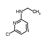 structure of CAS# 957065-84-8, 6-Chloro-N-ethyl-2-pyrazinamine;2-Chloro-6-(ethylamino)pyrazine;2-Chloro-6-ethylaminopyrazine;6-Chloro-N-ethyl-2-pyrazinamine
