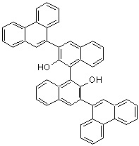 结构式 CAS# 957111-25-0, 3,3'-二(9-菲基)-1,1'-联萘-2,2'-二醇