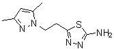 structure of CAS# 957484-31-0, 5-[2-(3,5-Dimethyl-1H-pyrazol-1-yl)ethyl]-1,3,4-thiadiazol-2-amine;5-(2-(3,5<wbr>-dimethyl<wbr>-1H-pyraz<wbr>ol-1-yl)e<wbr>thyl)-1,3<wbr>,4-thiadi<wbr>azol-2-am<wbr>ine;5-[2-(3,5<wbr>-dimethyl<wbr>-1H-pyraz<wbr>ol-1-yl)e<wbr>thyl]-1,3<wbr>,4-thiadi<wbr>azol-2-am<wbr>ine;5-[2-(3,5<wbr>-Dimethyl<wbr>-pyrazol-<wbr>1-yl)-eth<wbr>yl]-[1,3,<wbr>4]thiadia<wbr>zol-2-yla<wbr>mine