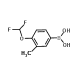 structure of CAS# 958451-72-4, [4-(Difluoromethoxy)-3-methylphenyl]boronic acid;4-difluoromethoxy-3-methyl-benzeneboronic acid;MFCD11036079