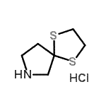 structure of CAS# 958451-81-5, 1,4-Dithia-7-azaspiro[4.4]nonane hydrochloride (1:1);1,4-dithia-7-azaspiro[4.4]nonane hydrochloride;1,4-Dithia-7-aza-spiro[4.4]nonane hydrochloride;MFCD11036094