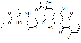 CAS#: 95897-98-6， N-(1-Carboethoxylpropen-2-Yl)Daunorubicin