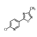 结构式 CAS# 959240-62-1, 2-氯-5-(3-甲基-1,2,4-恶二唑-5-基)吡啶