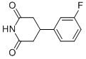 structure of CAS# 959246-81-2, 4-(3-Fluorophenyl)-2,6-Piperidinedione;4-(3-FLUOROPHENYL)PIPERIDINE-2,6-DIONE