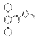 CAS#: 959626-45-0， 5-Cyano-N-[2,5-di(1-piperidinyl)phenyl]-2-furamide