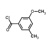 structure of CAS# 96227-40-6, 3-Methoxy-5-methylbenzoyl chloride;3-methoxy-5-methylbenzoyl chloride