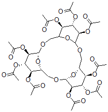 CAS 登录号：96399-51-8， O-吡喃葡萄糖基(1-6)-O-吡喃葡萄糖基(1-6)-O-吡喃葡萄糖基(1-6) 1,6''-酸酐九乙酸酯