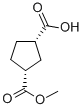 structure of CAS# 96443-42-4, (1R,3S)-1,3-Cyclopentanedicarboxylic Acid 1-Methyl Ester
