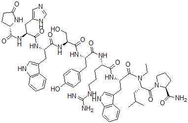 CAS#: 96497-82-4， 6-Arginyl-7-tryptophyl-8-leucyl-9-N-ethylprolinamide-LHRH
