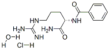 structure of CAS# 965-03-7, N-[(1S)-1-(Aminocarbonyl)-4-[(aminoiminomethyl)amino]butyl]-Benzamide;[(4S)-5-Amino-4-(Benzoylamino)-5-Oxo-Pentyl]-(Diaminomethylene)Ammonium;[(4S)-5-Amino-5-Oxo-4-[(Oxo-Phenylmethyl)Amino]Pentyl]-(Diaminomethylene)Ammonium;[(4S)-5-Amino-4-(Benzoylamino)-5-Keto-Pentyl]-(Diaminomethylene)Ammonium