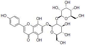 CAS#: 96627-12-2， Isoscutellarein-7-O-(Allosyl(1-2)Glucoside)