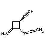 CAS 登录号：96660-59-2， (1R,2S)-1-乙炔基-3-亚甲基-2-丙二烯基环丁烷