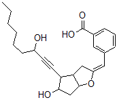 CAS#: 96744-62-6， 3-[(E)-[5-Hydroxy-4-(3-hydroxynon-1-ynyl)-3,3a,4,5,6,6a-hexahydrocyclopenta[d]furan-2-ylidene]methyl]benzoic acid