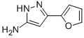 structure of CAS# 96799-02-9, 5-(2-Furanyl)-1H-Pyrazol-3-Amine;5-(2-Furanyl)-1H-Pyrazol-3-Amine;3-(Fur-2-Yl)-1H-Pyrazol-5-Amine;5-Amino-3-(2-Furyl)-1H-Pyrazole