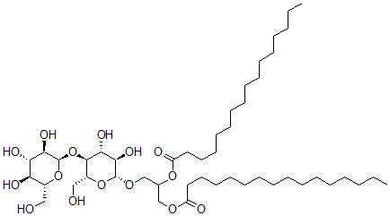 CAS#: 97276-49-8， 1(3)-Dipalmitoyl-3(1)-(Glucopyranosyl-(1-4)-Glucopyranosyl)-Glycerol
