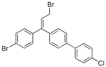 CAS#: 97338-00-6， (E)-4-[3-Bromo-1-(4-Bromophenyl)-1-Propenyl]-4'-Chloro-1,1'-Biphenyl