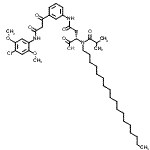 CAS#: 97372-98-0， (2S)-4-[[3-[3-[(4-chloro-2,5-dimethoxy-phenyl)amino]-3-oxo-propanoyl]phenyl]amino]-2-(2-methylpropanoyl-octadecyl-amino)-4-oxo-butanoic acid