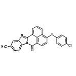 CAS#: 97416-78-9， 4-[(4-Chlorophenyl)Thio]-11-Methyl-7H-Benzimidazo[2,1-a]Benz[de]Isoquinolin-7-One