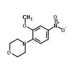 structure of CAS# 97459-72-8, 4-(2-Methoxy-4-nitrophenyl)morpholine;4-(2-Methoxy-4-nitro-phenyl)-morpholine;MFCD00451684;morpholine, 4-(2-methoxy-4-nitrophenyl)