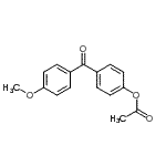 structure of CAS# 97576-09-5, 4-(4-Methoxybenzoyl)phenyl acetate;4-Acetoxy-4'-methoxybenzophenone