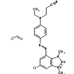 CAS#: 97752-32-4， 3-[[4-[(6-chloro-1,3-dimethyl-2H-benzotriazol-1-ium-4-yl)azo]phenyl]-ethyl-amino]propanenitrile formate