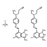 CAS#: 97752-33-5， 3-[[4-[(6-chloro-1,3-dimethyl-2H-benzotriazol-1-ium-4-yl)azo]phenyl]-ethyl-amino]propanenitrile sulfate
