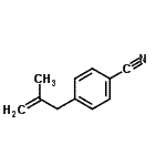 结构式 CAS# 97780-97-7, 4-(2-甲基-2-丙烯-1-基)苯甲腈